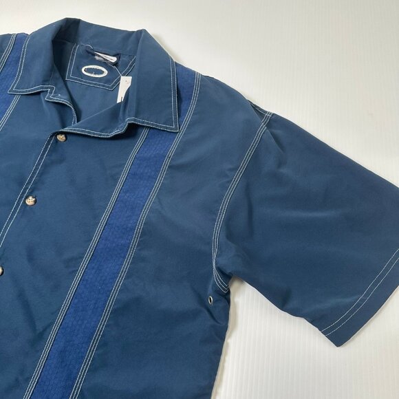 Vintage Umbro Striped Button Up Short Sleeve XL - Picture 3 of 5